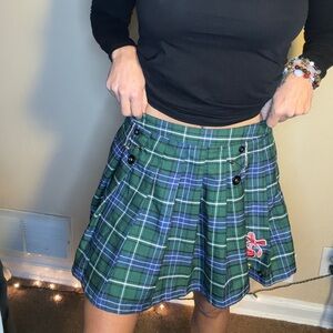 REWORKED By Me ❤️Plaid Green Blue Skirt